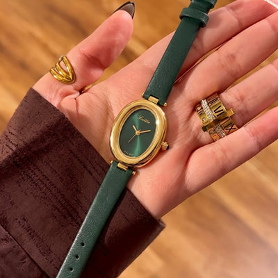 The Crimson Aura Oval Timepiece
