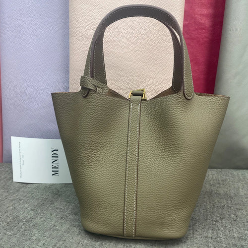 MENDY Women Bags Handbags Bucket Bag Real Leathe Fashion Tote Bag Genuine Leather Luxury Desginer Big Size Large Lady Hand Bags