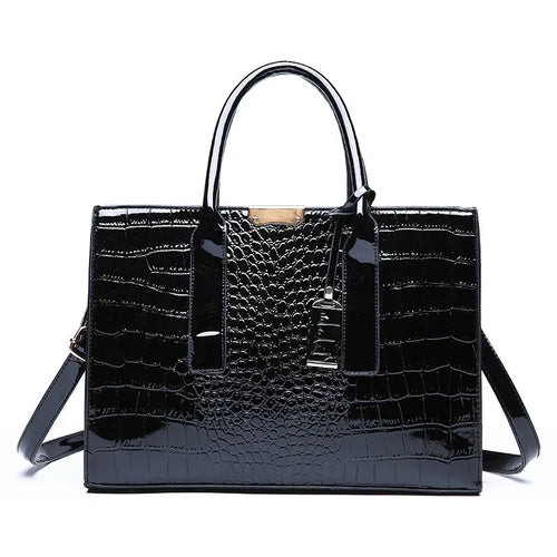 Crocodile Women's Crossbody Patent Leather Women's Messenger Bag Bag High Quality Ladies Handbag